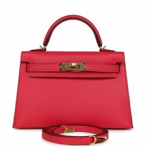 H Kelly 25 Rose Extreme Rouge de Coeur Epsom sellier